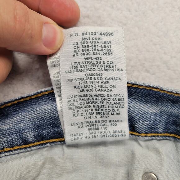 Levis 550 Jeans Mens 38x34 Blue Relaxed Fit Tapered American Workwear Denim - Picture 6 of 12